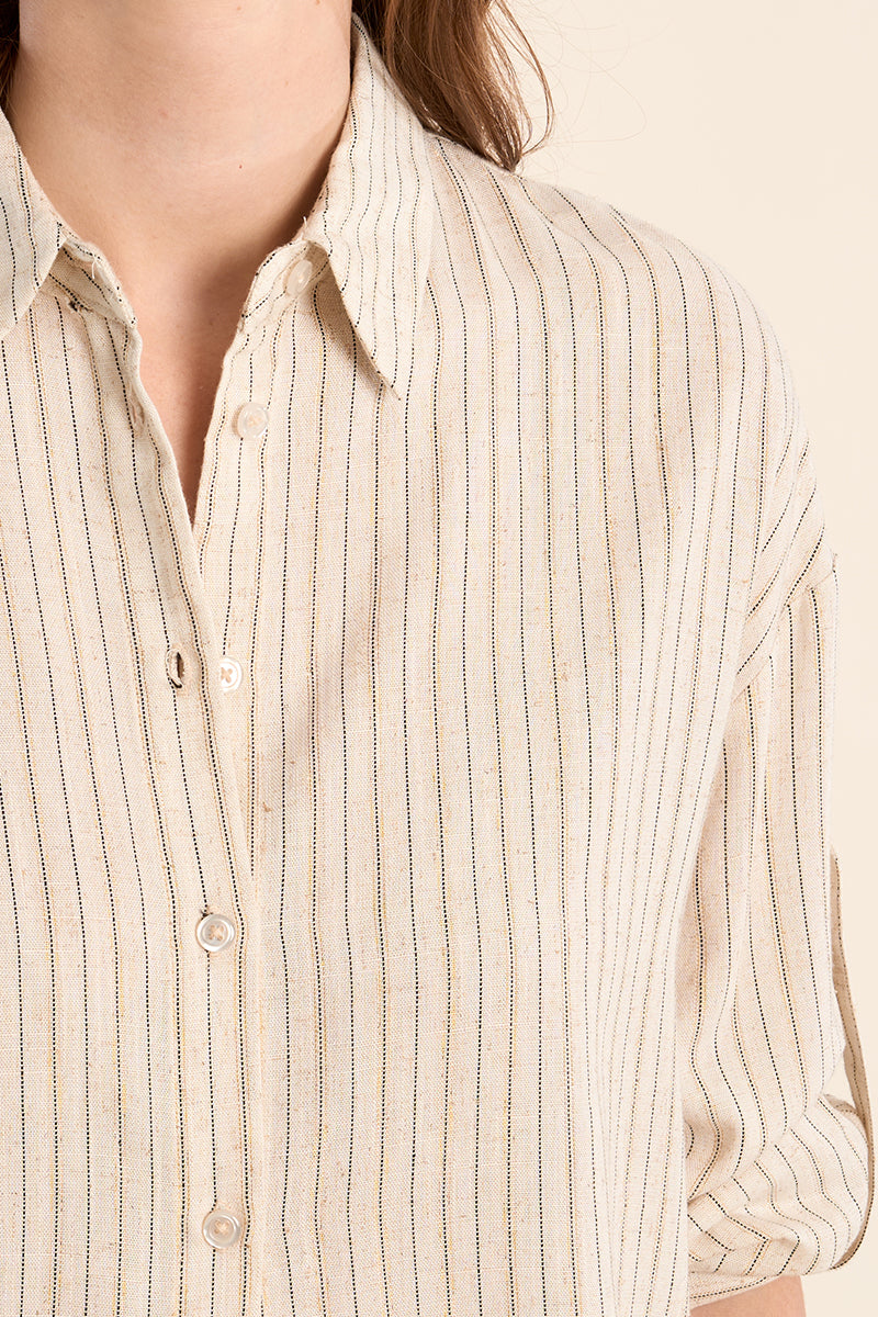 MOLLY TOP BUTTON UP W/COLLAR S/S