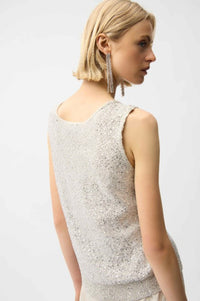 JOSEPH RIBKOFF KNIT SEQUIN TANK