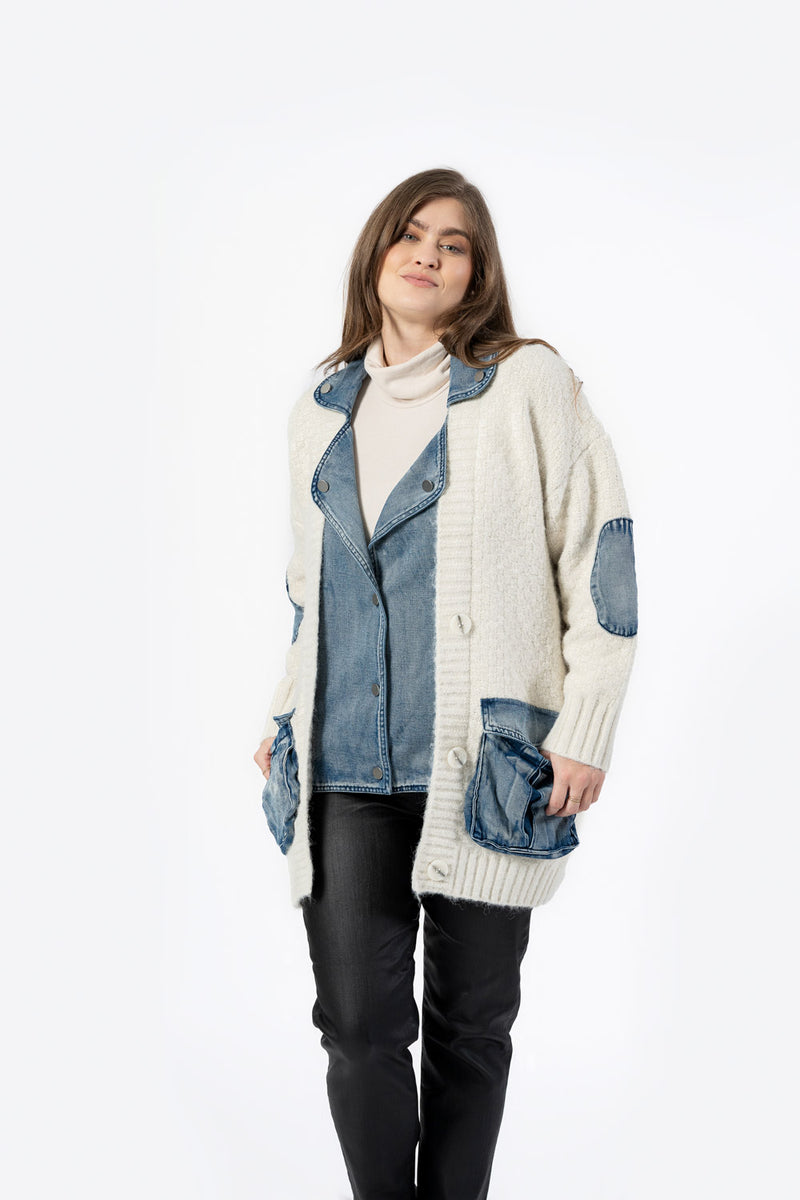 FUN SWEATER/BLAZER W DENIM