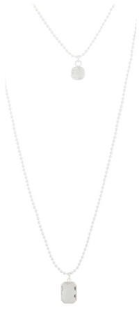 MERX NECKL SHINY CLR CRYSTL