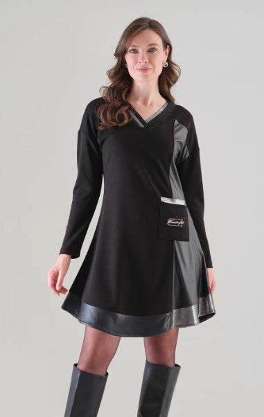 TRI DRESS RHIN TRIM FAUX LTHR ACCNT