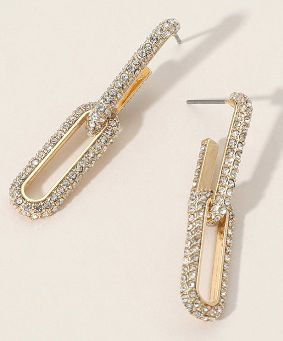 WONA EARR STONE PAVED PAPERCLIP CHN