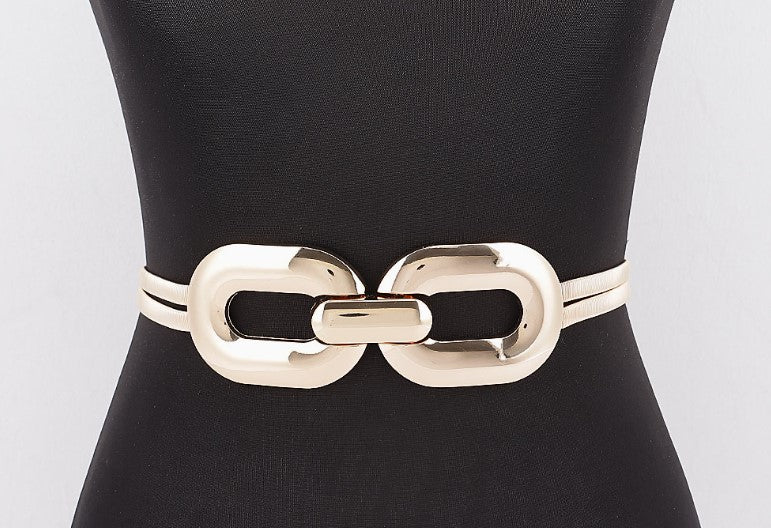 DOUBLE LINK BUCKLE ELASTIC BELT