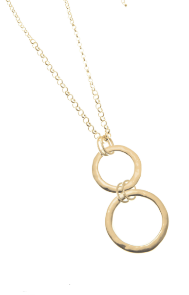 MERX NECKL BURNISHED DOUBLE CIRCLE