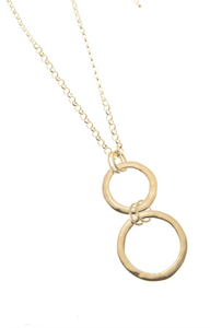 MERX NECKL BURNISHED DOUBLE CIRCLE
