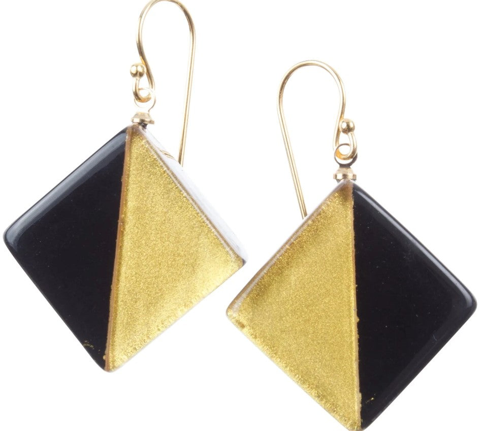 ZSISKA BLISS MUSEE SQUARE HOOK EARRINGS