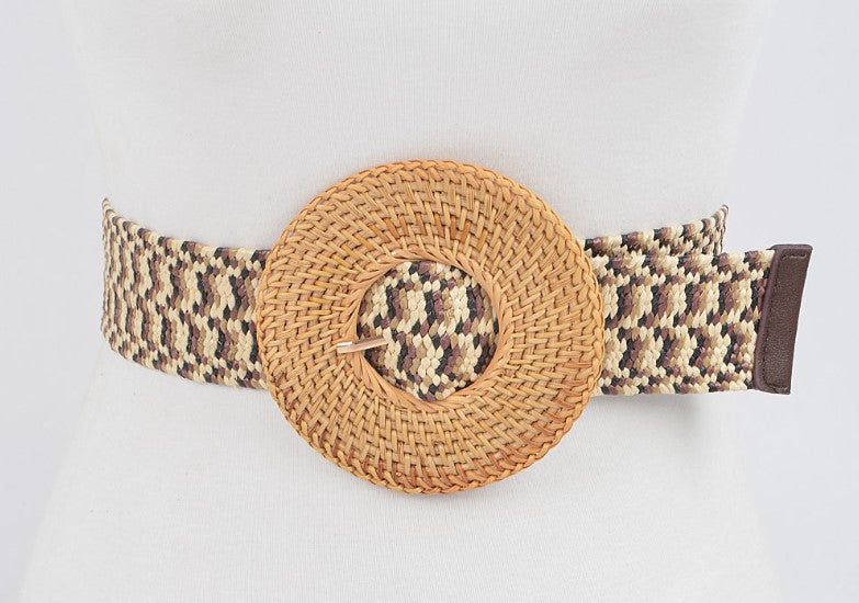 ROUND BAMBOO BUCKLE BELT