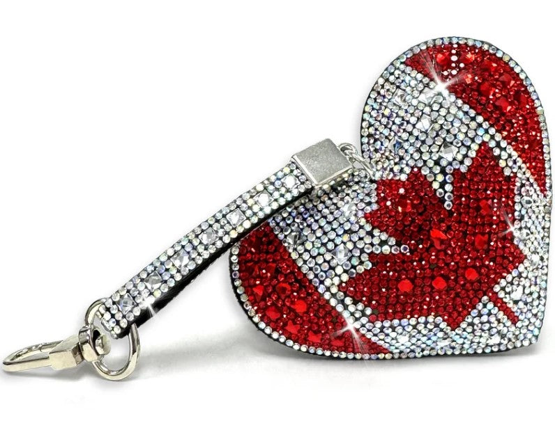 JACQUELINE KENT KEYCHAIN PURSE CHARM CANADIAN FLAG