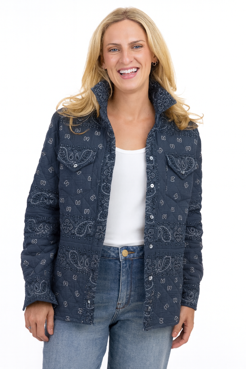 SHANNON PASSERO BANDANA QUILTED SHACKET