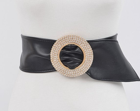 RHINESTONE BUCKLE BELT