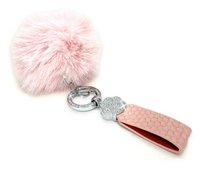 JACQUELINE KENT FAUX FUR POM POM KEYCHAIN