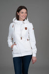 WANA HOODIE ASSYM ZIP COWL