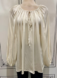 SATIN FRONT TIE TOP