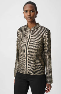 RIBKOFF JACKET METALLIC SOUTACHE FITTED