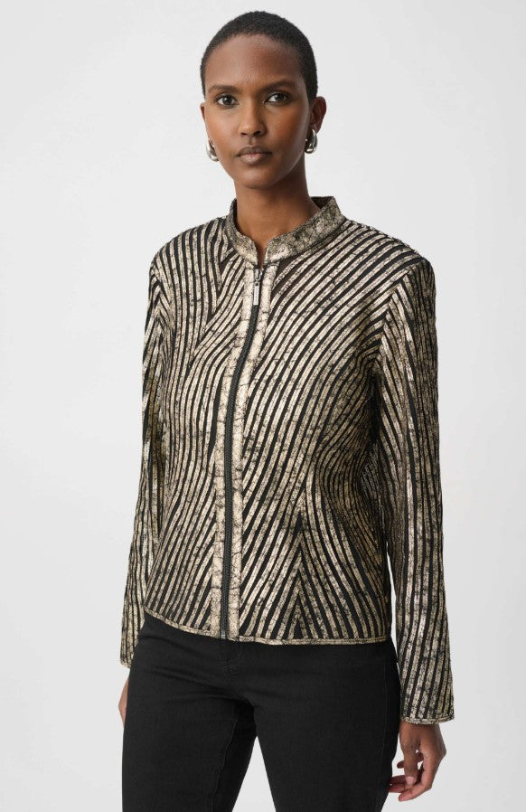 RIBKOFF JACKET METALLIC SOUTACHE FITTED