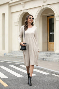 ORANGE DRESS KNIT CLASSIC LONG SLEEVE