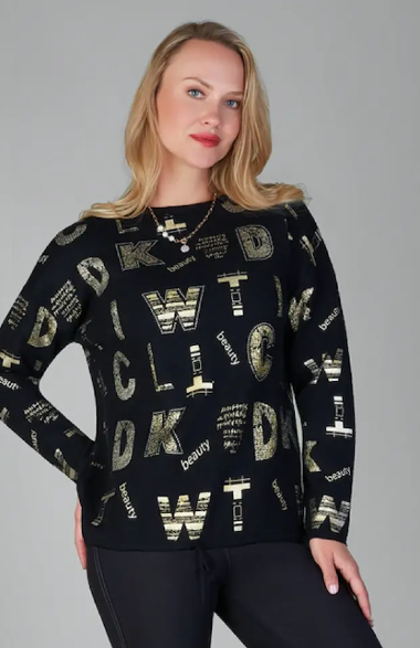 TRICOTTO SWEATER WITH LETTERS