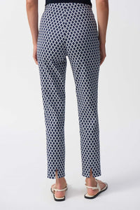 JOSEPH RIBKOFF JACQUARD GEO SLIM FIT PANT