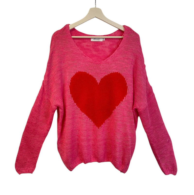 VALENTINE HEART SHEER SWEATER