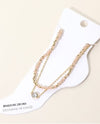 WONA ANKLET PPRCLP BEADED LAYERED