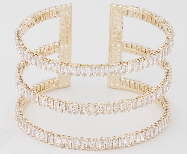 3AM BRACL TRIPLE CRSTL OPEN CUFF