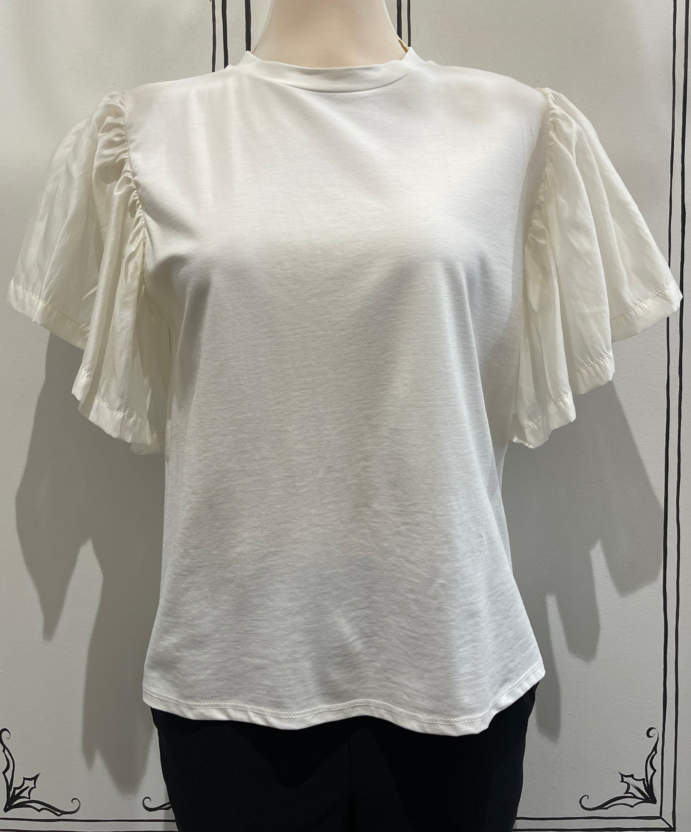 RUFFLE SLEEVE TOP