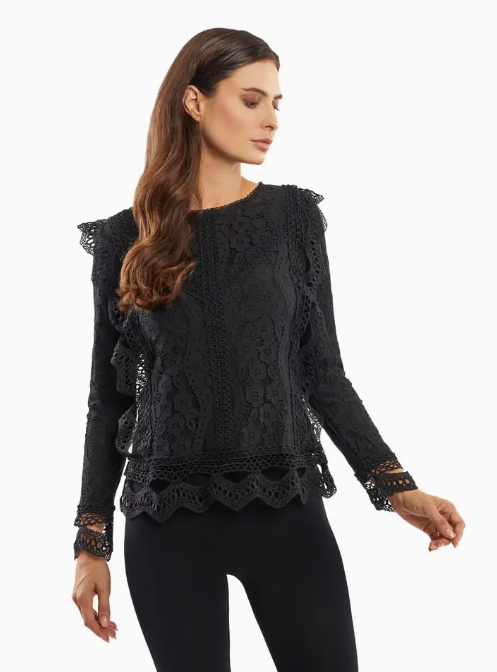 CROCHET PULL OVER BLOUSE