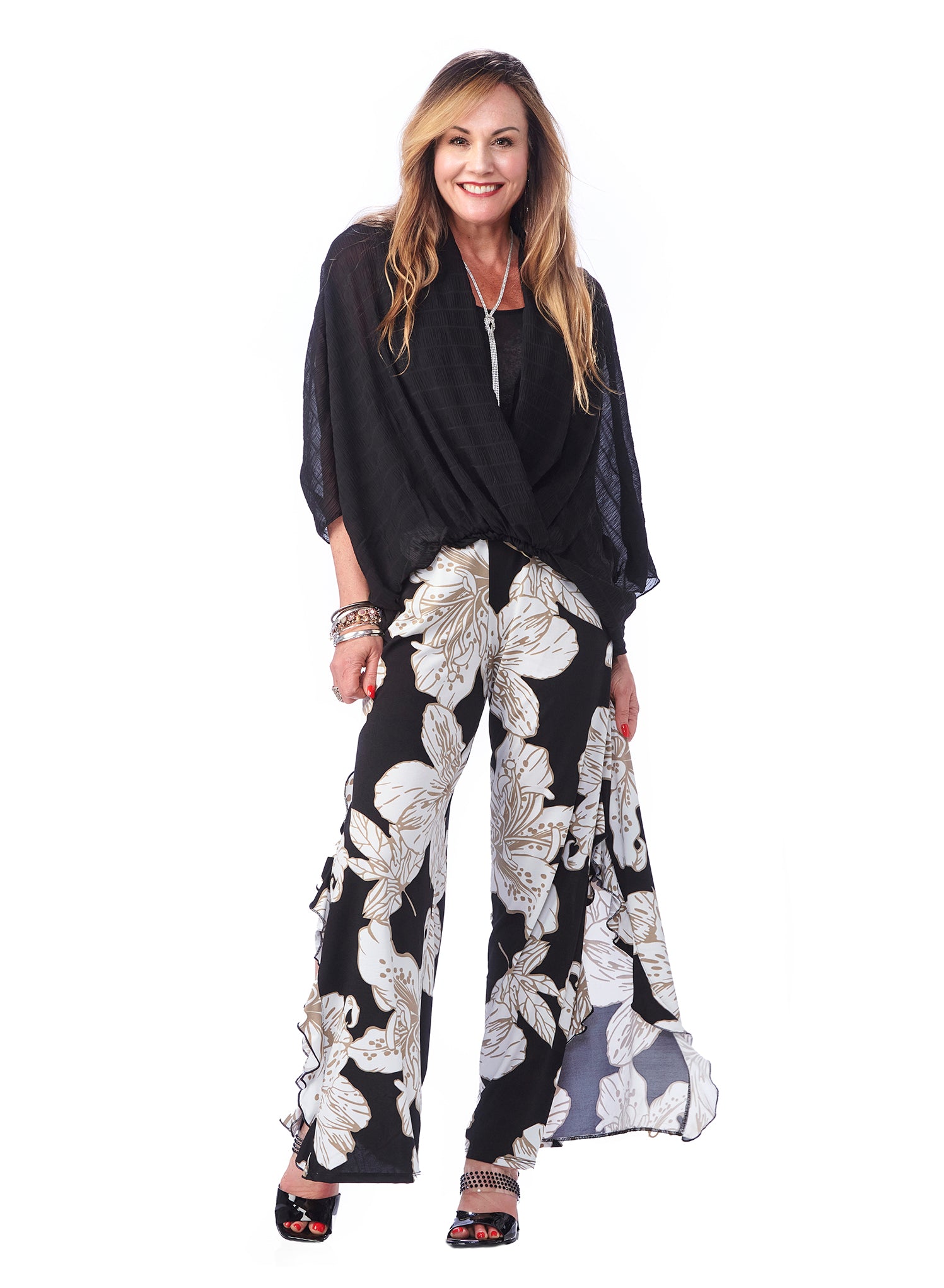 RAPZ CHIFFON CROSSOVER TOP