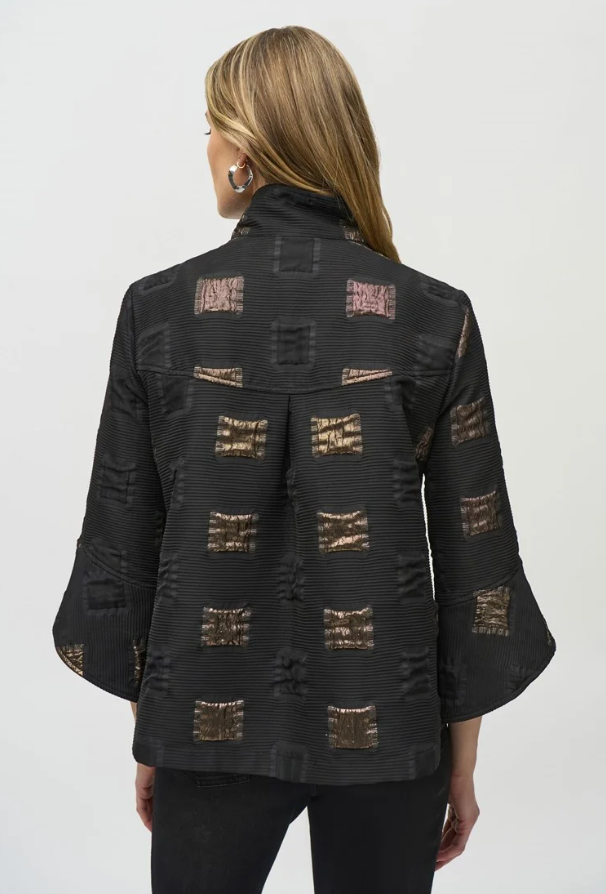 JOSEPH RIBKOFF TRAPEZE GEOMETRIC JACKET