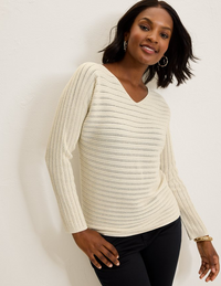 TOMMY BAHAMA SEQUINED V NECK SWEATER