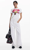 DESIGUAL FLOWER PRINT TEE