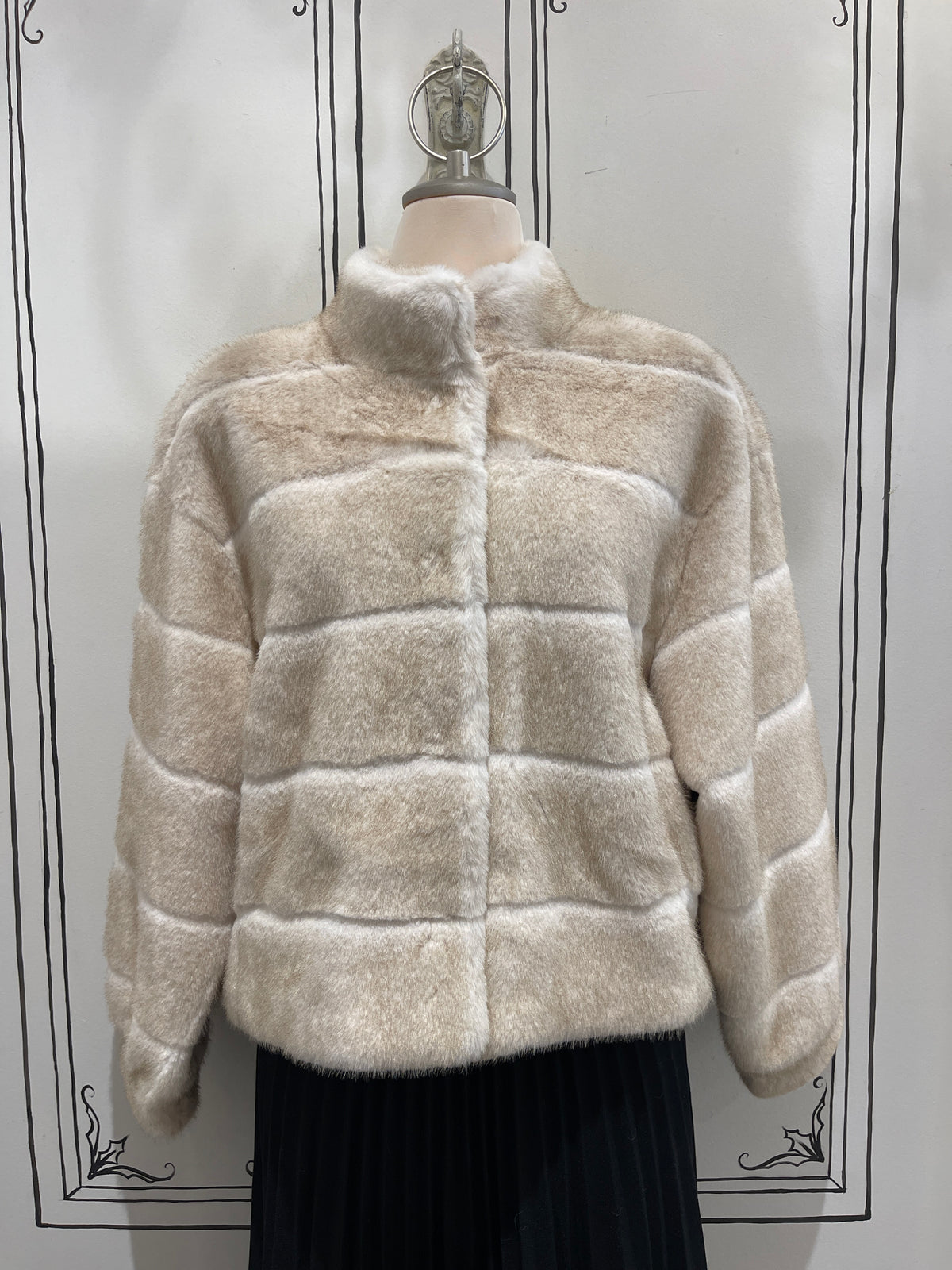 ROL COAT QUILTED FAUX FUR