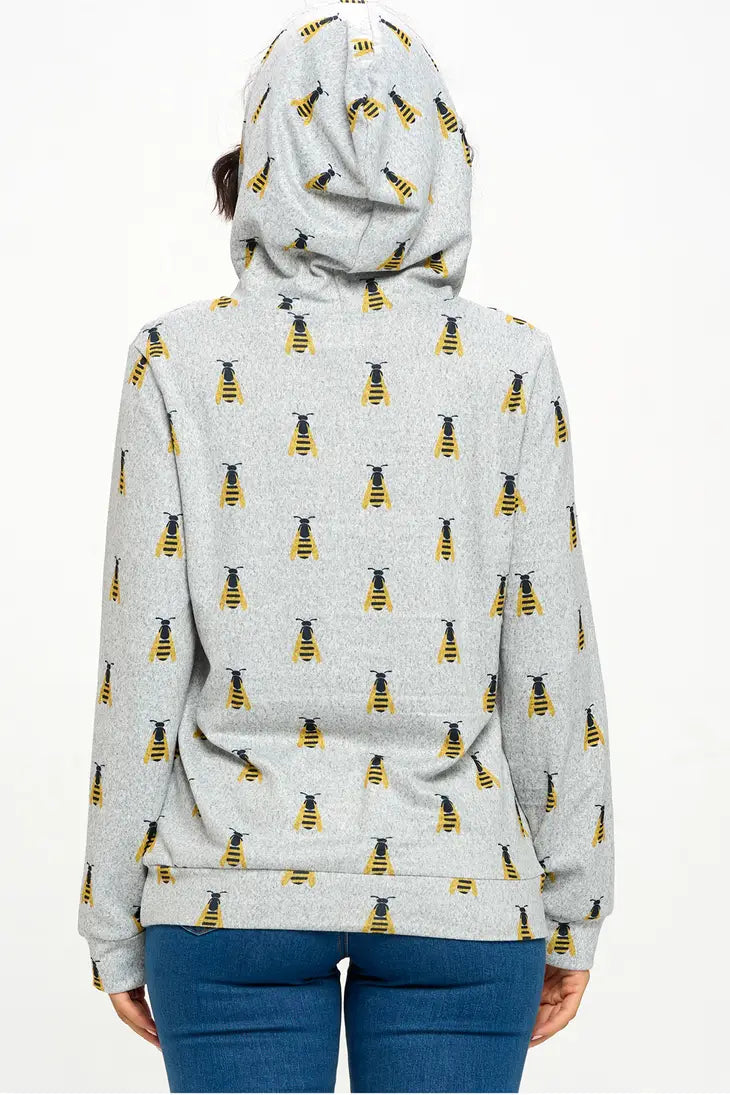 LA HOODIE BEE PRINT