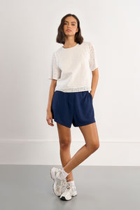 MOLLY BLOUSE S/S ROUND NECK