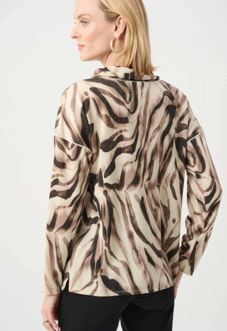 JOSEPH RIBKOFF SWEATER TUNIC LUREX BOXY