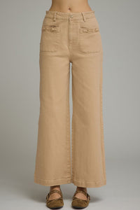 WIDE LEG WITH POCKET ACCENT PANTS