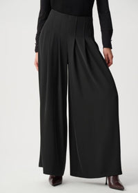 JOSEPH RIBKOFF WIDE LEG WOVEN TWILL PANT