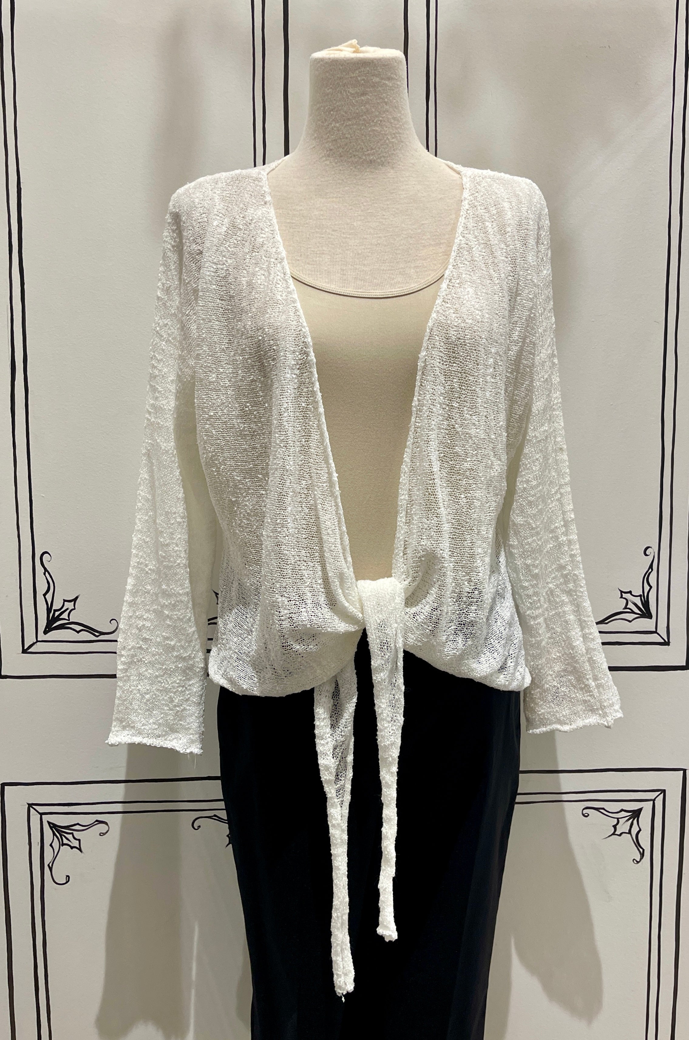 LIGHTWEIGHT TIE FRONT CARDIGAN