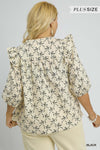 BOW PRINT BLOUSE