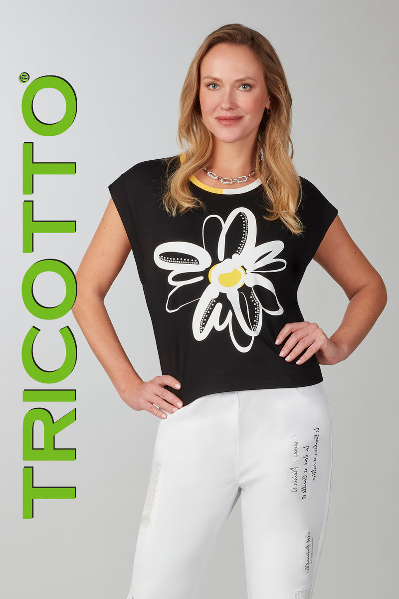 TRICOTTO LARGE FLOWERS TEE