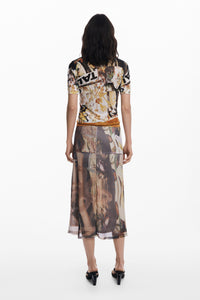 DESIGUAL MESH PRINT PENCIL SKT