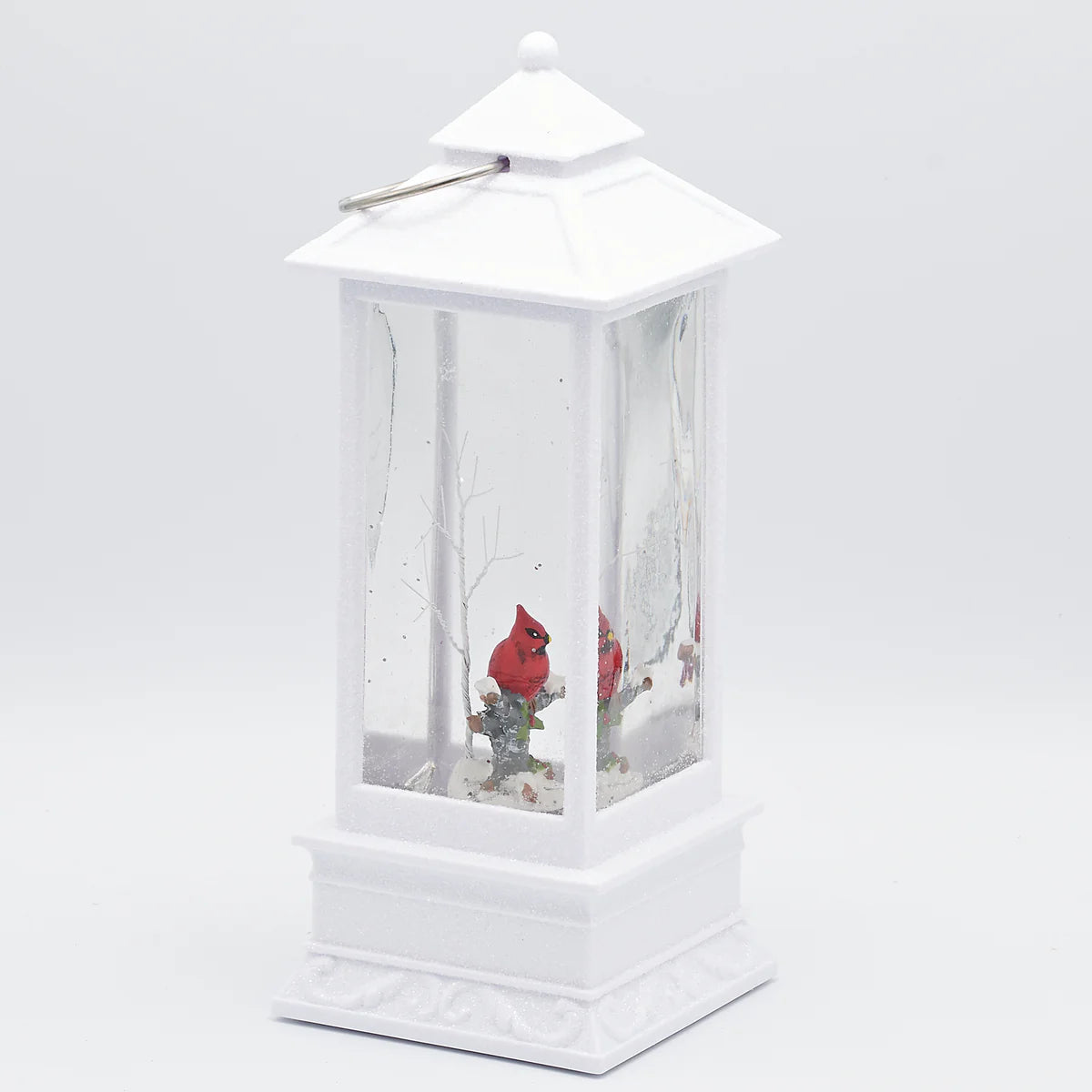WATER GLOBE -  LANTERN CARDINAL SWIRL