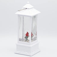 WATER GLOBE -  LANTERN CARDINAL SWIRL