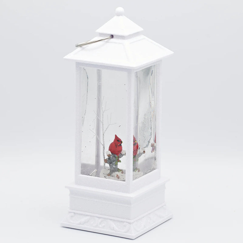 WATER GLOBE -  LANTERN CARDINAL SWIRL