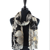 PP SCARF LG FLOWER METALLIC