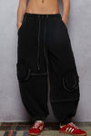 POL  WIDE LEG GAUZE JOGGER