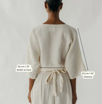 CRINKLE BALLOON SLEEVE TOP