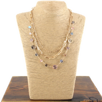 PP NECKLACE 3ROW GLS BD