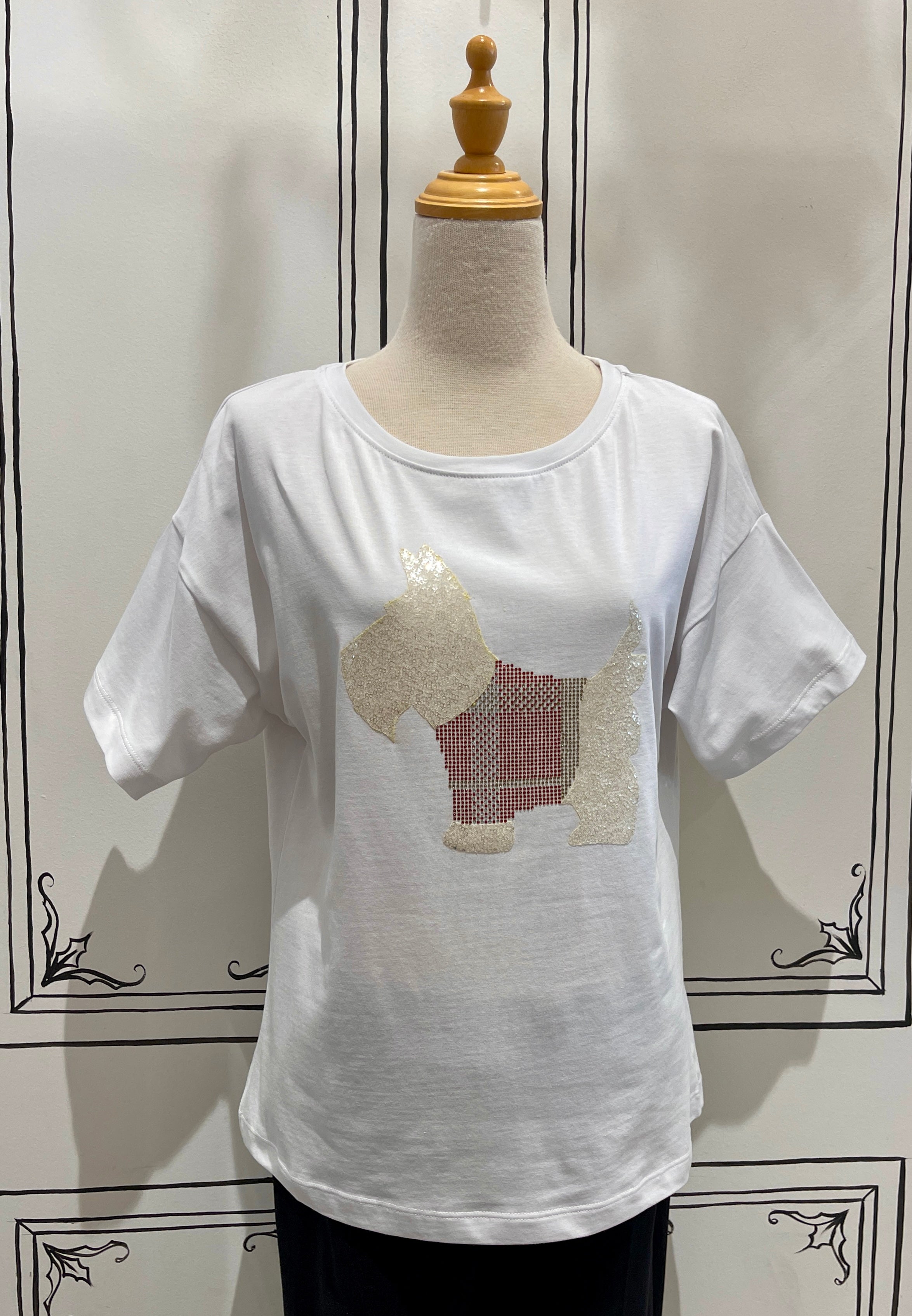 RHINESTONE WESTIE TOP