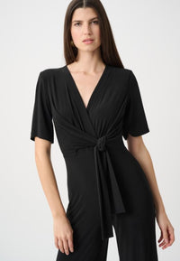 JOSEPH RIBKOFF SILKY KNIT WIDE LEG JUMSUIT